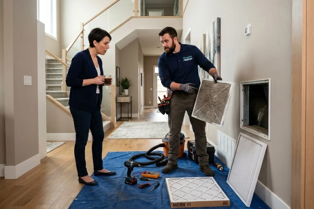 Melbourne homeowner noticing AC short cycling indoors